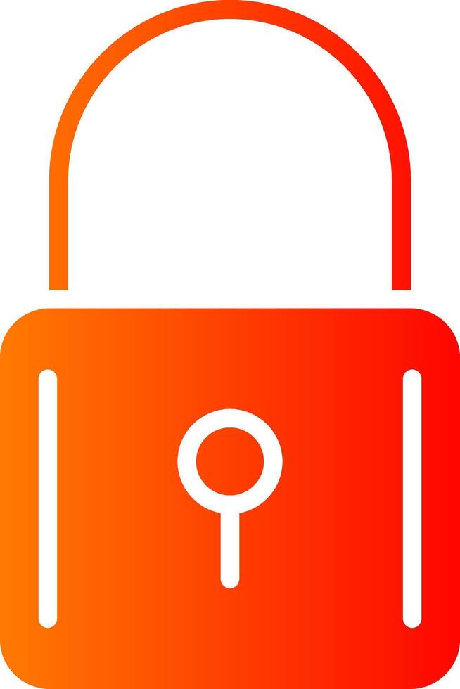 pad lock Glyph Gradient Icon vector