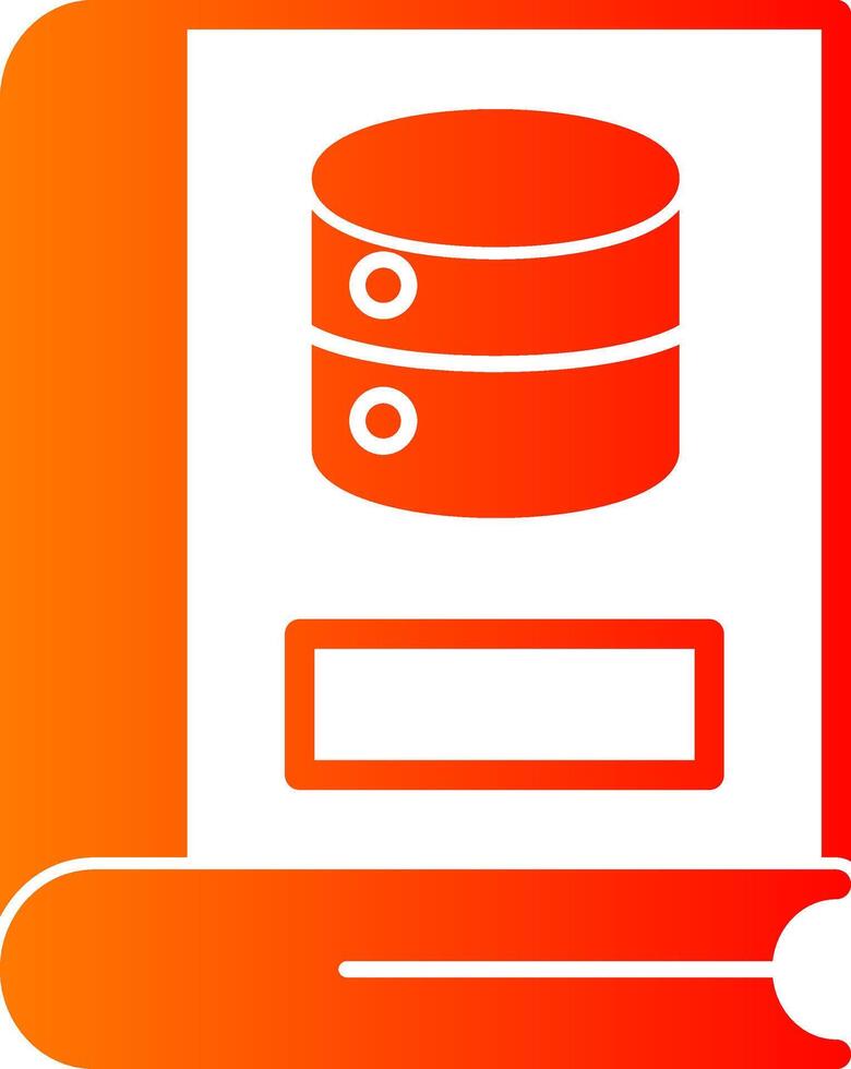 Server Glyph Gradient Icon vector