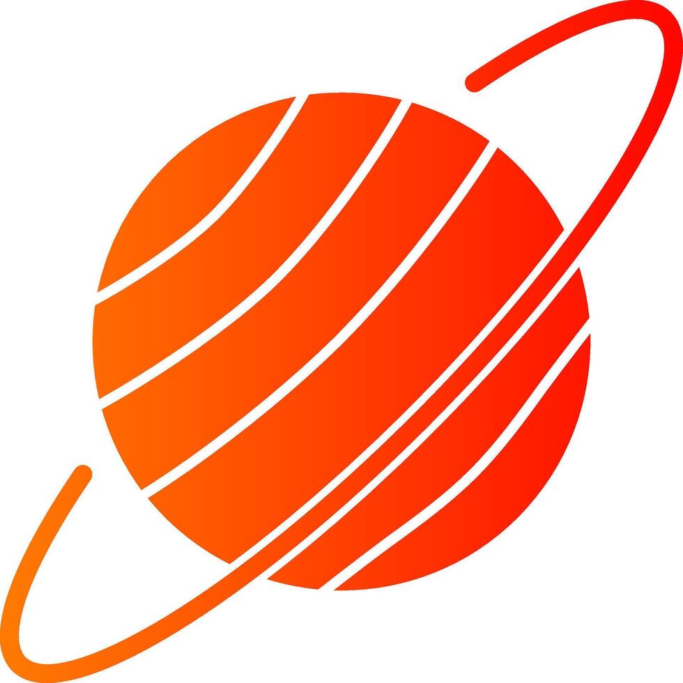 Uranus Glyph Gradient Icon vector