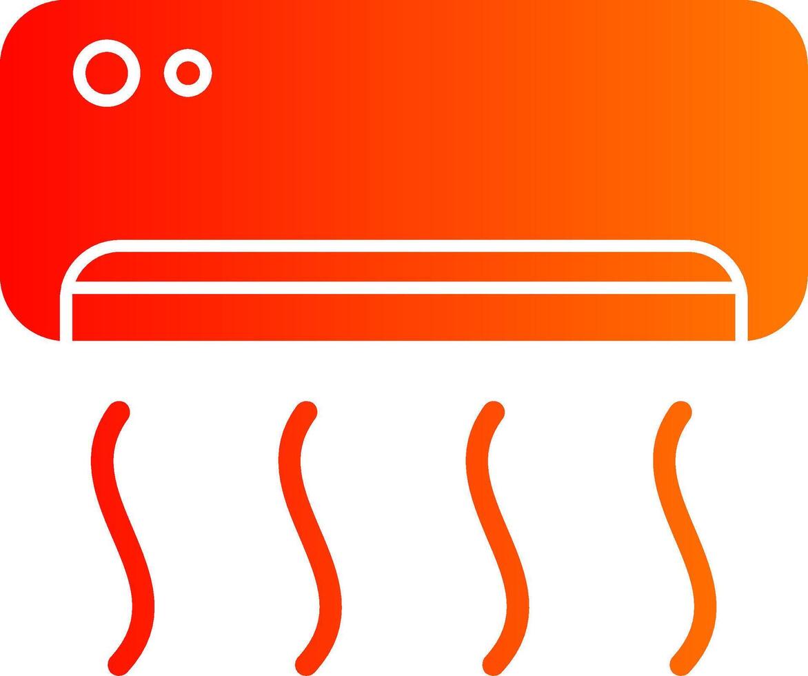 Air Condition Glyph Gradient Icon vector