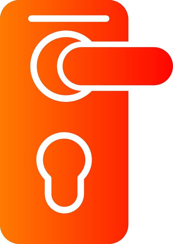 Lock Glyph Gradient Icon vector