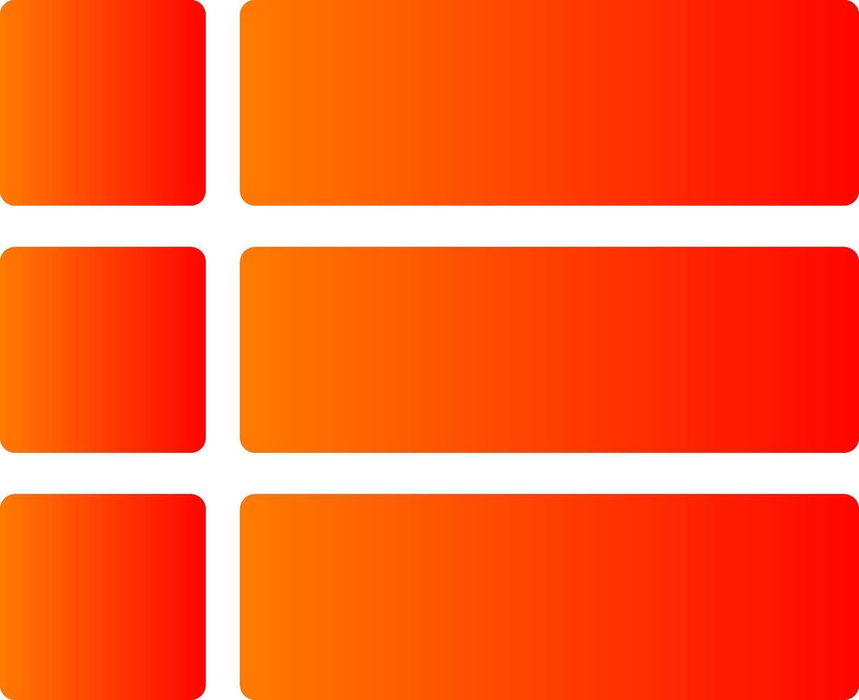 Menu Glyph Gradient Icon vector