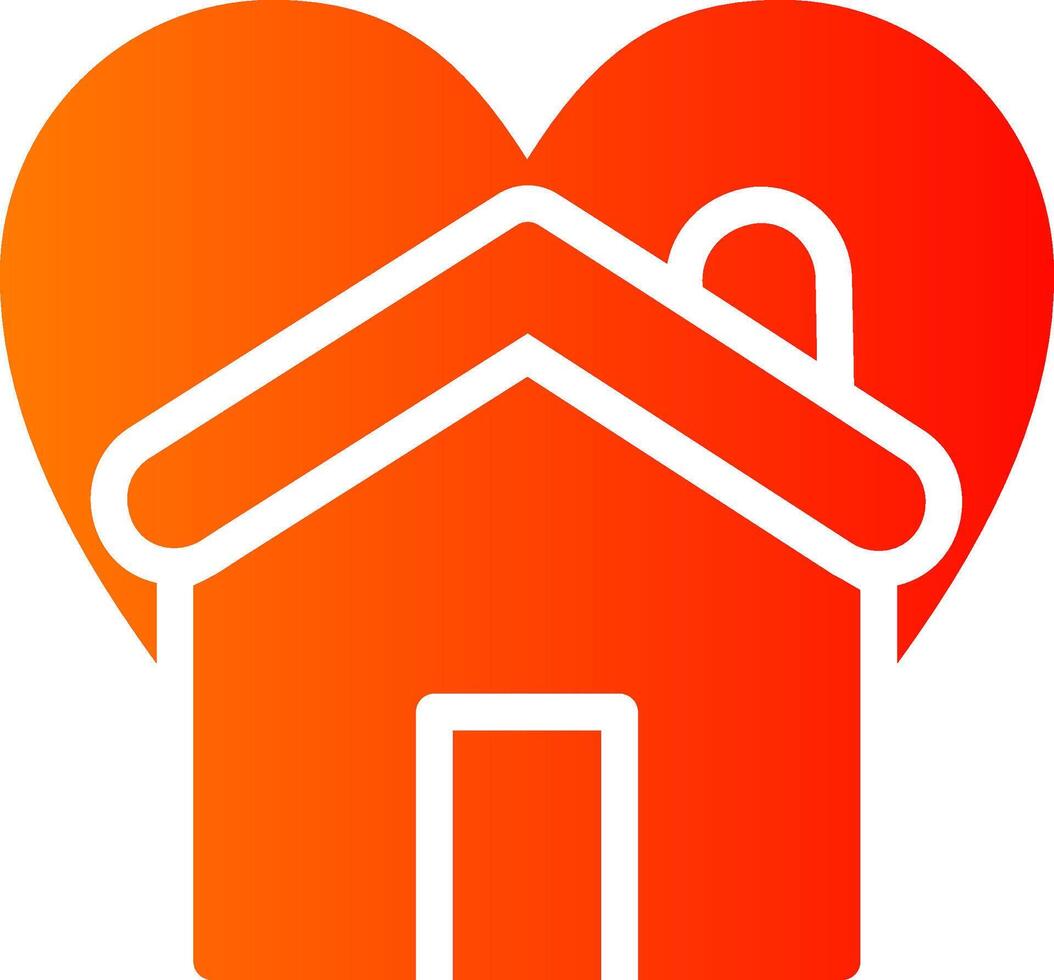 Stay Home Glyph Gradient Icon vector