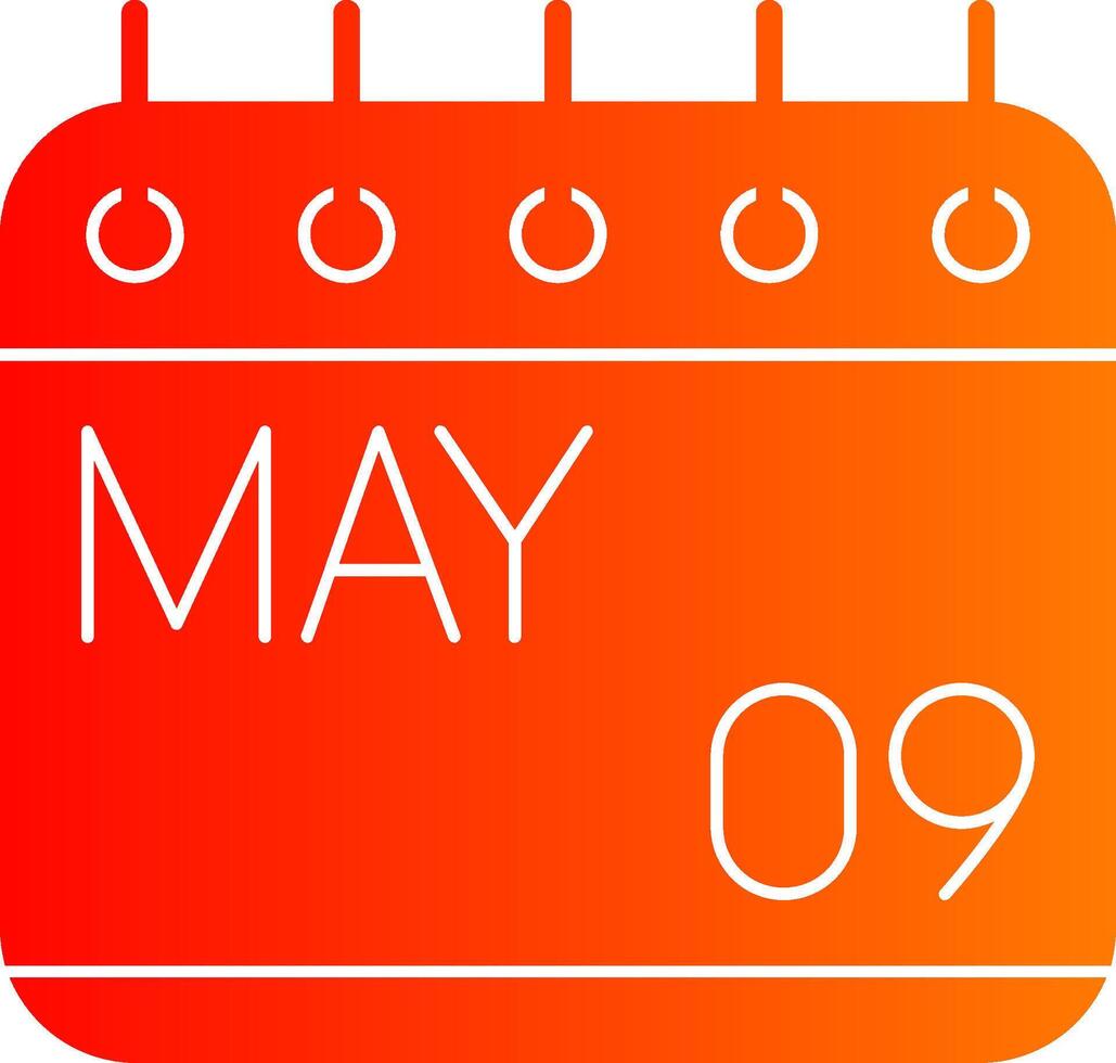 May Glyph Gradient Icon vector
