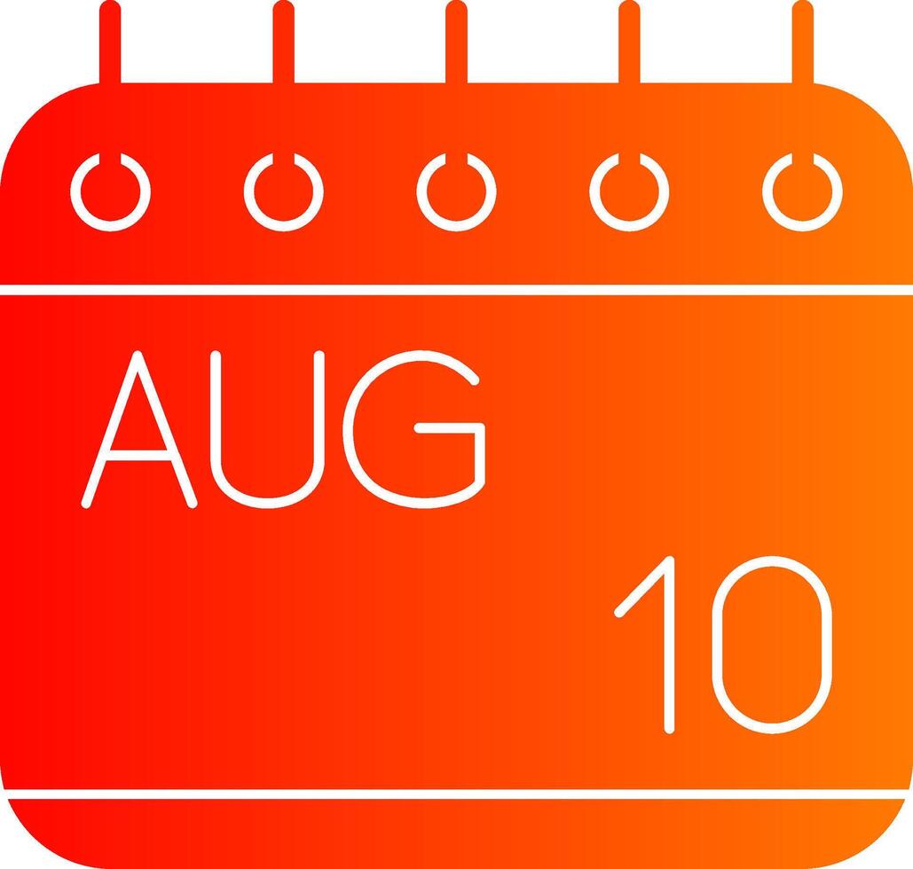 August Glyph Gradient Icon vector