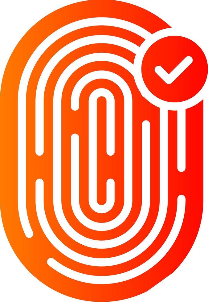 Biometric Identification Glyph Gradient Icon vector