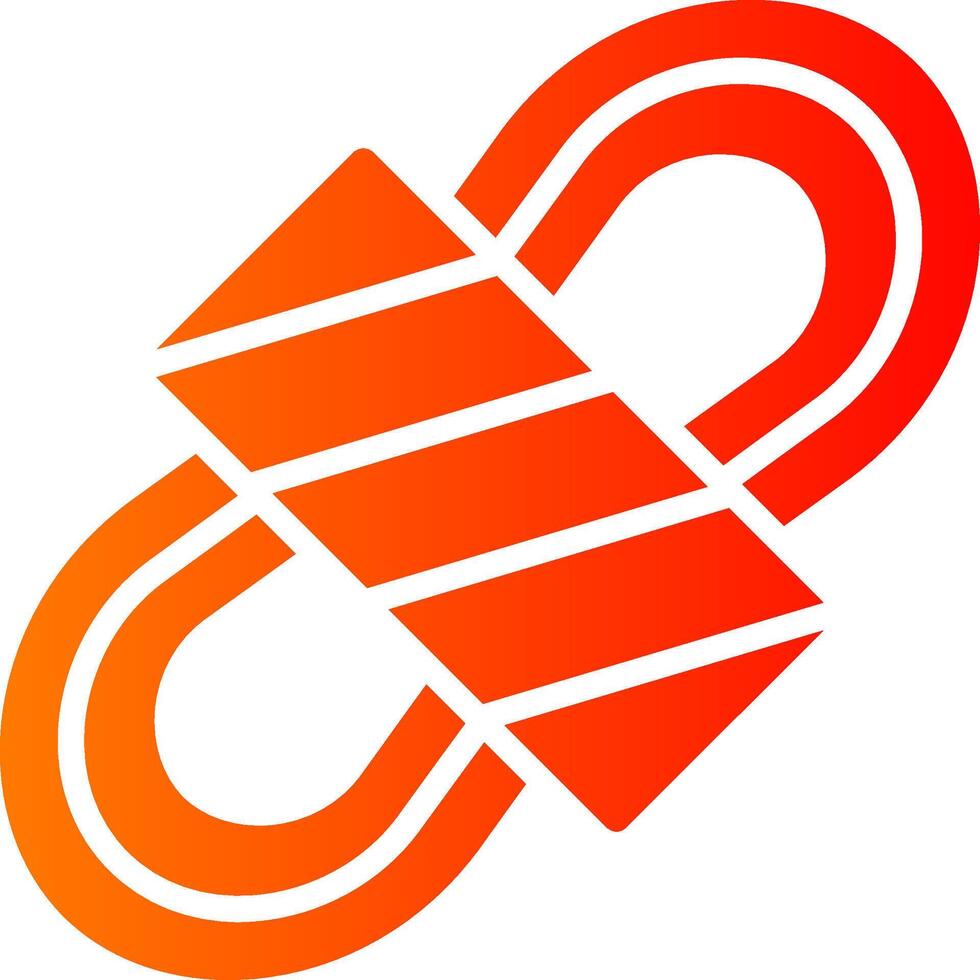 Rope Glyph Gradient Icon vector