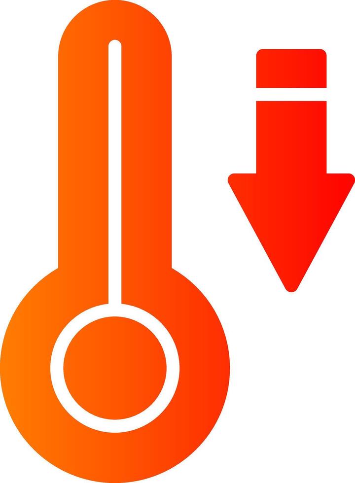 Temperature Glyph Gradient Icon vector