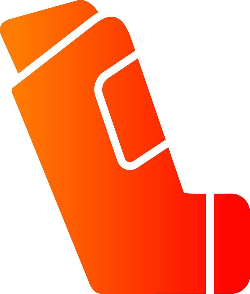asthma Glyph Gradient Icon vector