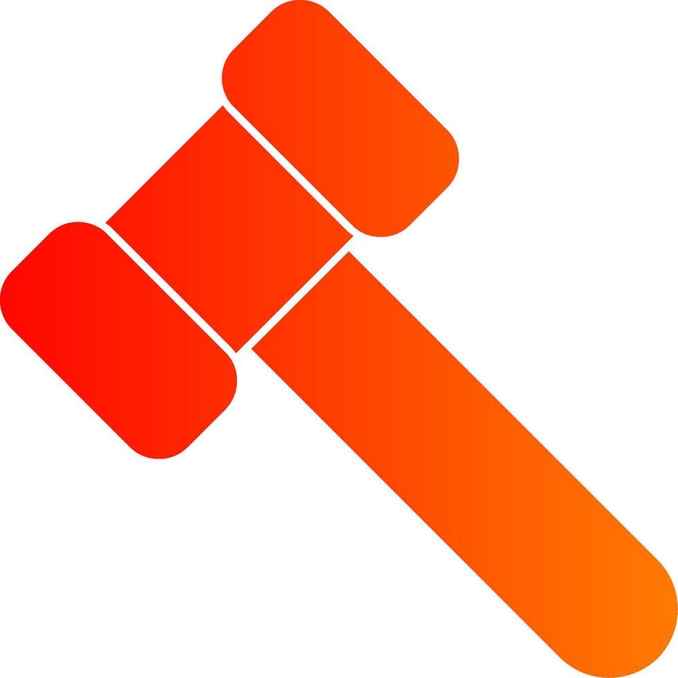 Hammer Glyph Gradient Icon vector