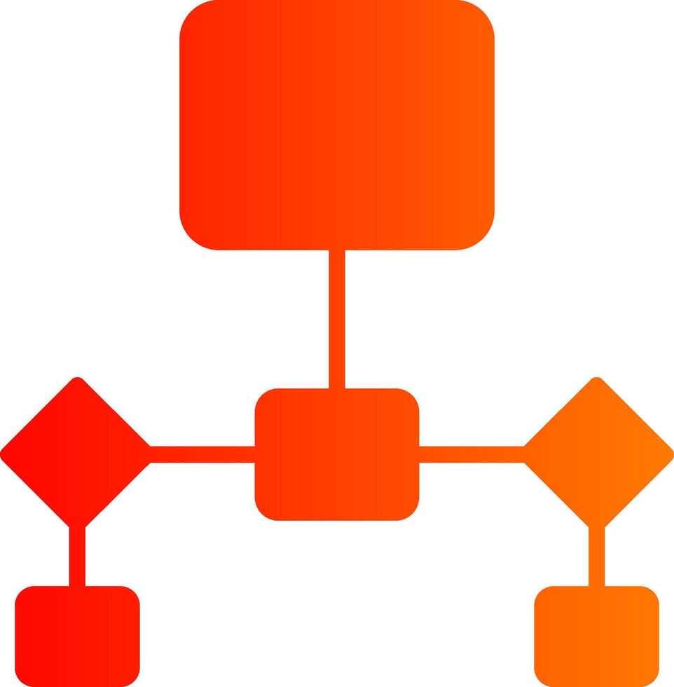 Flowchart Glyph Gradient Icon vector