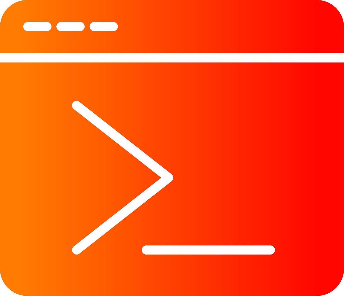 terminal Glyph Gradient Icon vector