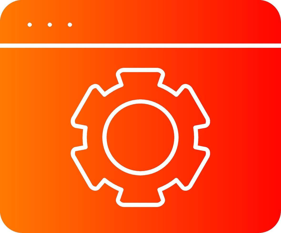 Web Optimization Glyph Gradient Icon vector