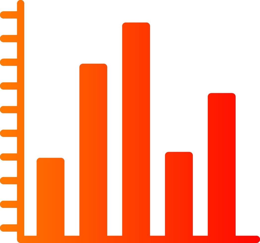 Statistics Glyph Gradient Icon vector