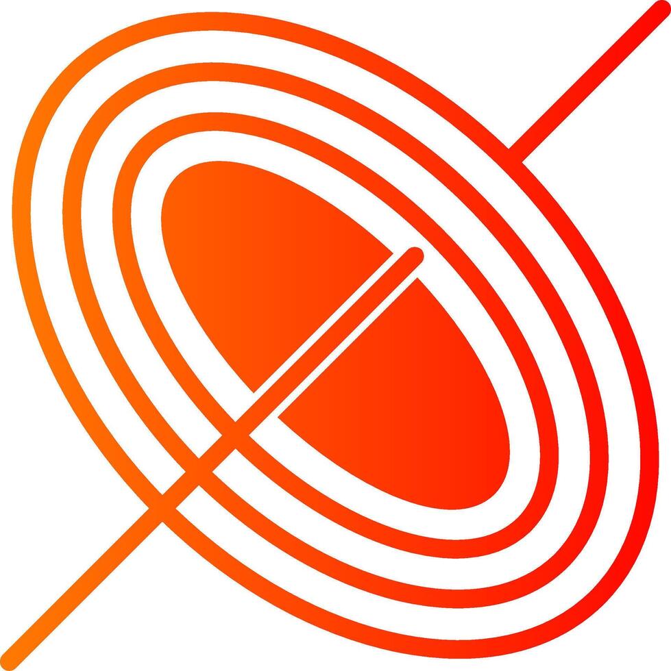 Black Hole Glyph Gradient Icon vector