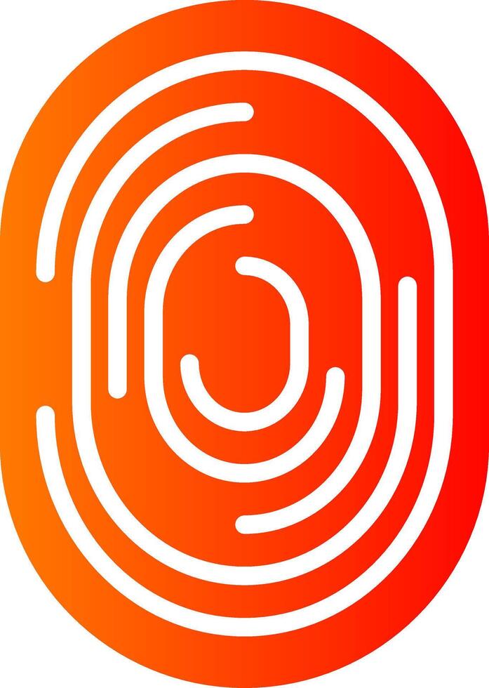 Fingerprint Glyph Gradient Icon vector
