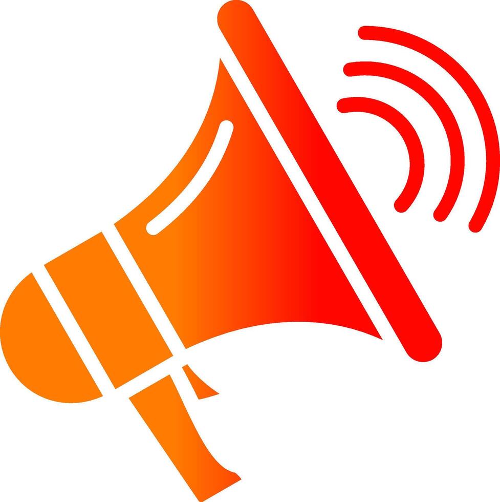 Mega Phone Glyph Gradient Icon vector
