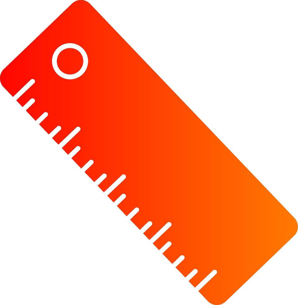 Ruler Glyph Gradient Icon vector