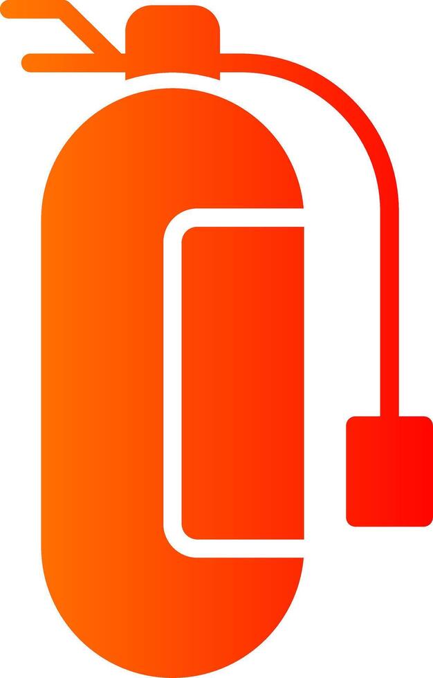 Fire Extinguisher Glyph Gradient Icon vector