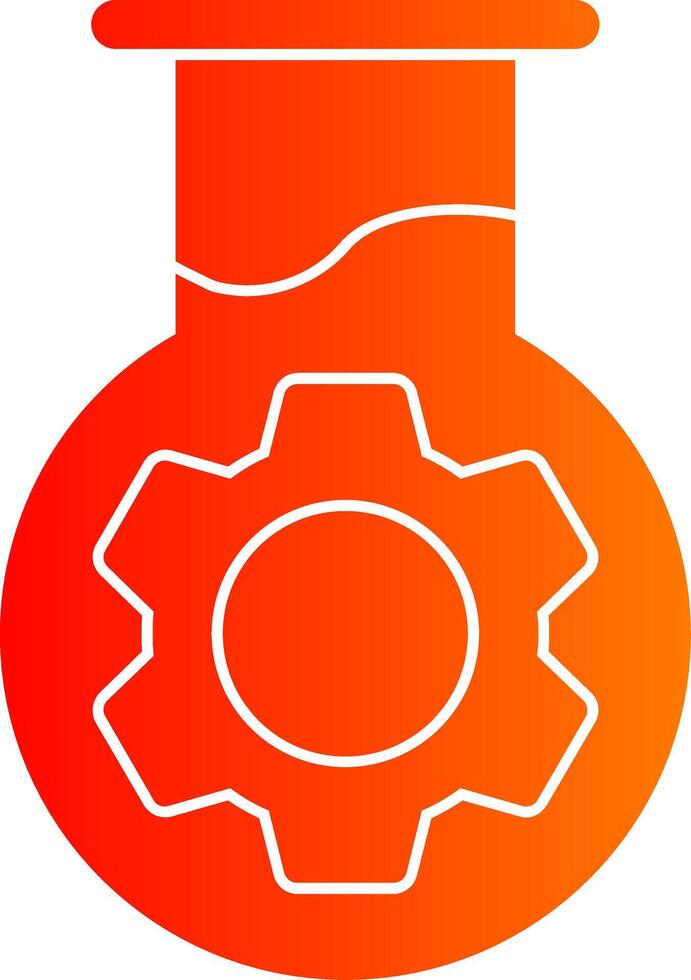 Test Tube Glyph Gradient Icon vector