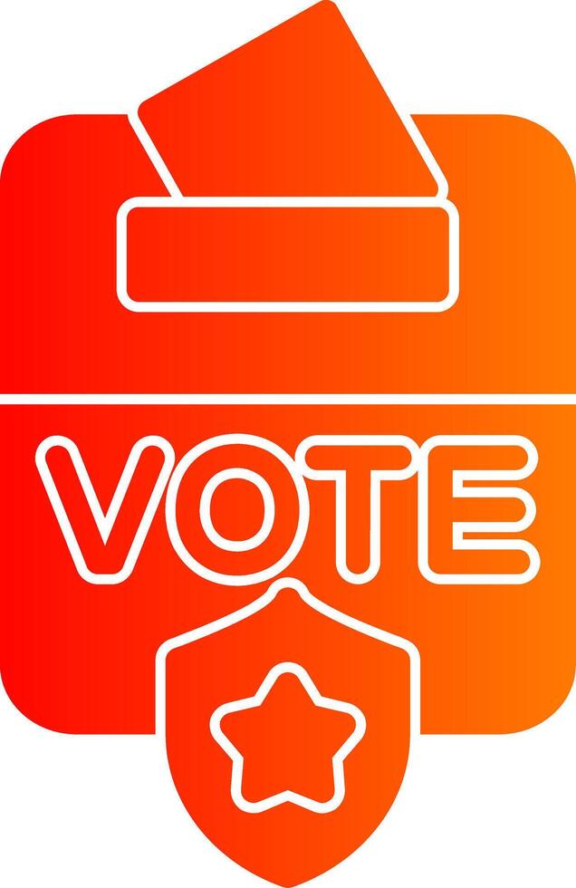 Voting Box Glyph Gradient Icon vector