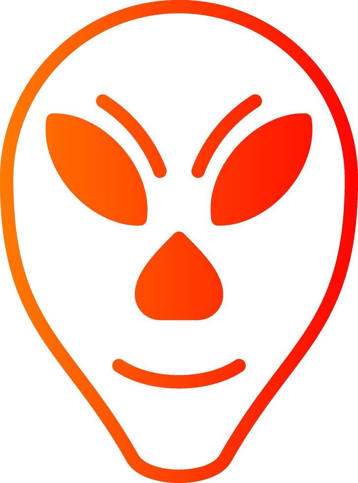 Alien Glyph Gradient Icon vector