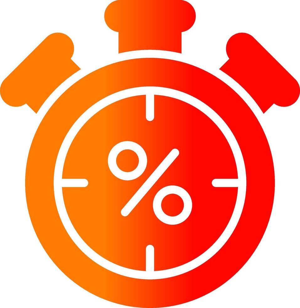 Timer Glyph Gradient Icon vector