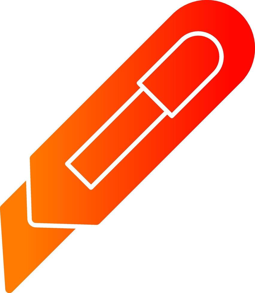 cutter Glyph Gradient Icon vector