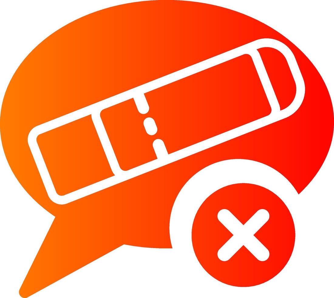 Quit Smoking Glyph Gradient Icon vector