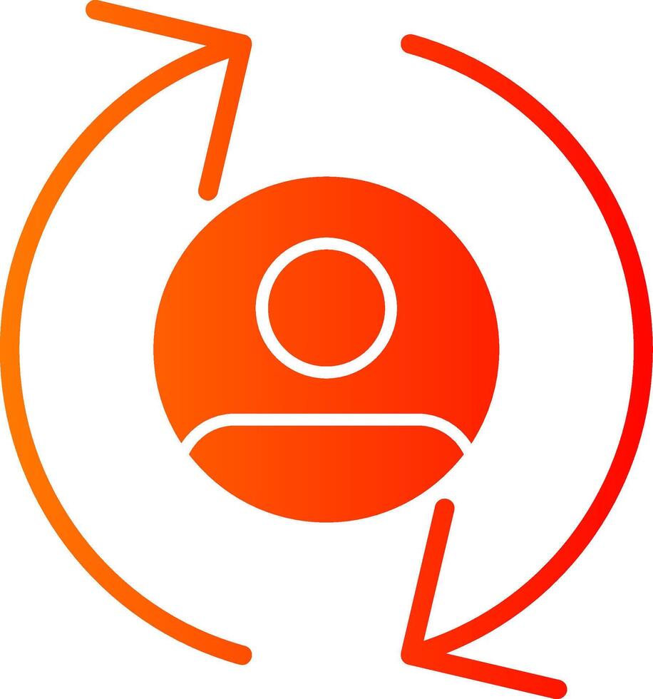 Remarketing Glyph Gradient Icon vector