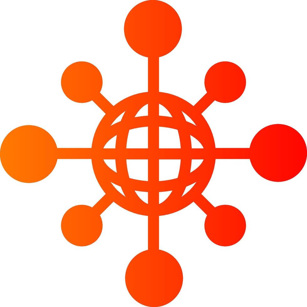 Worldwide Glyph Gradient Icon vector