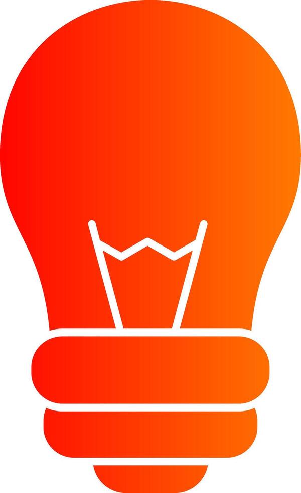bulb Glyph Gradient Icon vector