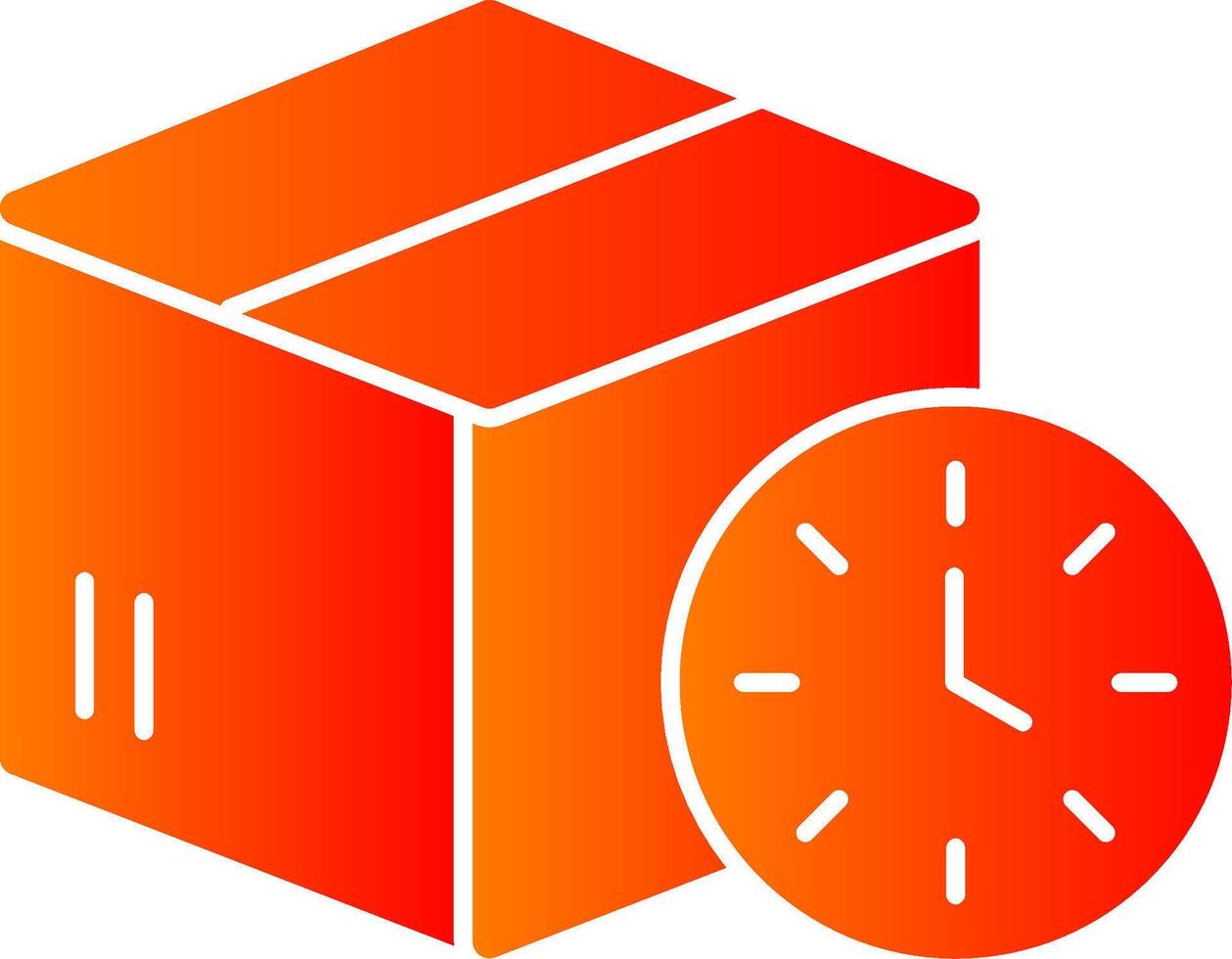 Delivery Time Glyph Gradient Icon vector