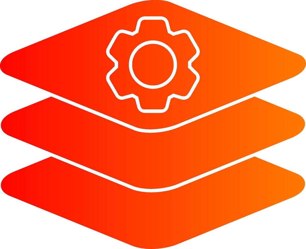 Layers Glyph Gradient Icon vector