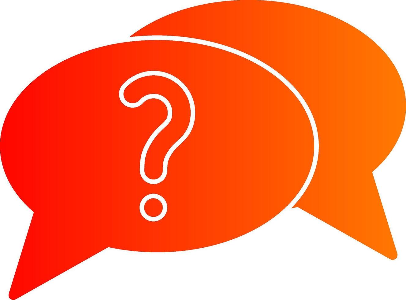 Question Glyph Gradient Icon vector