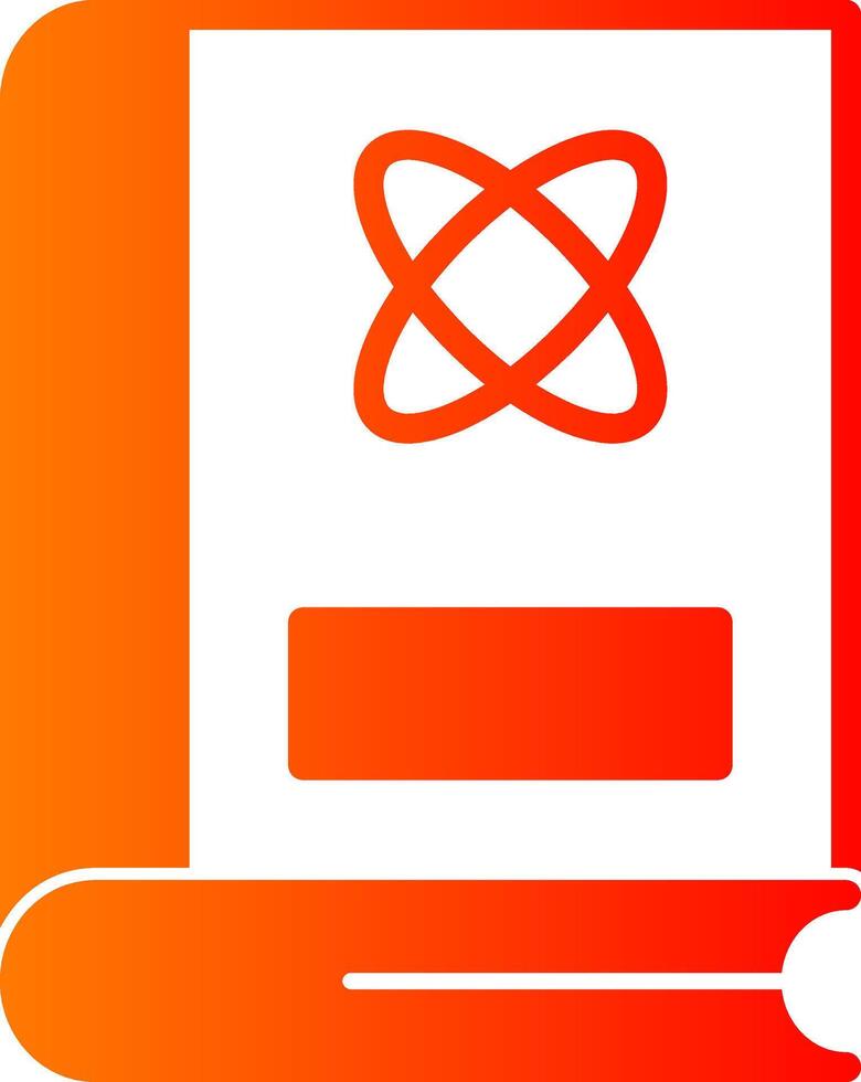 Atom Glyph Gradient Icon vector
