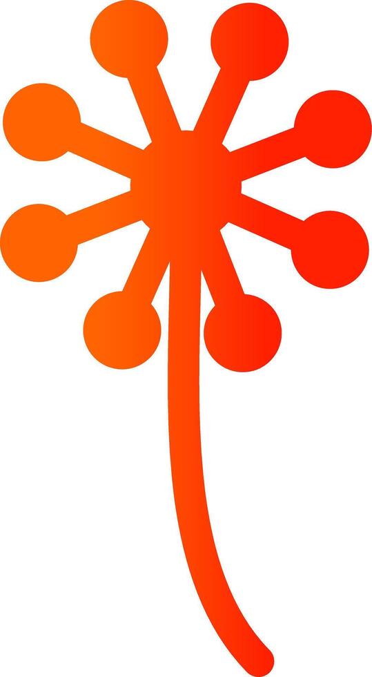 Dandelion Glyph Gradient Icon vector