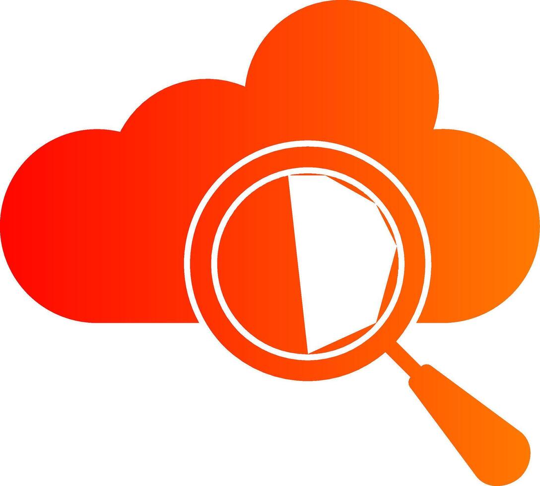 Cloud Computing Glyph Gradient Icon vector
