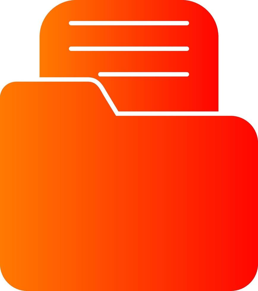 File Glyph Gradient Icon vector