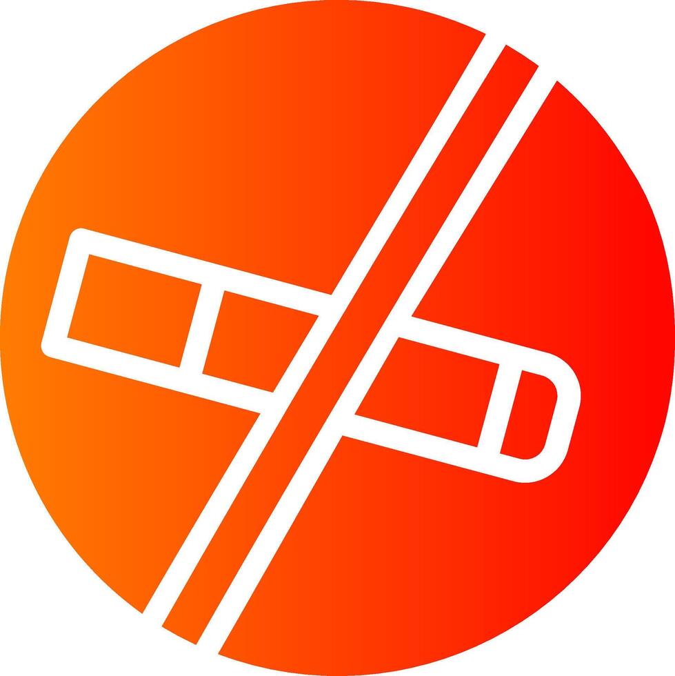 Smoking Free Glyph Gradient Icon vector