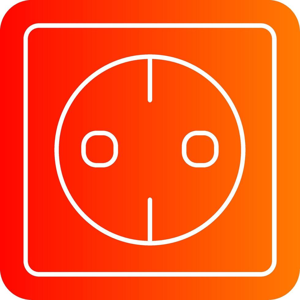socket Glyph Gradient Icon vector