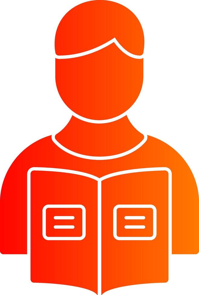 Homework Glyph Gradient Icon vector