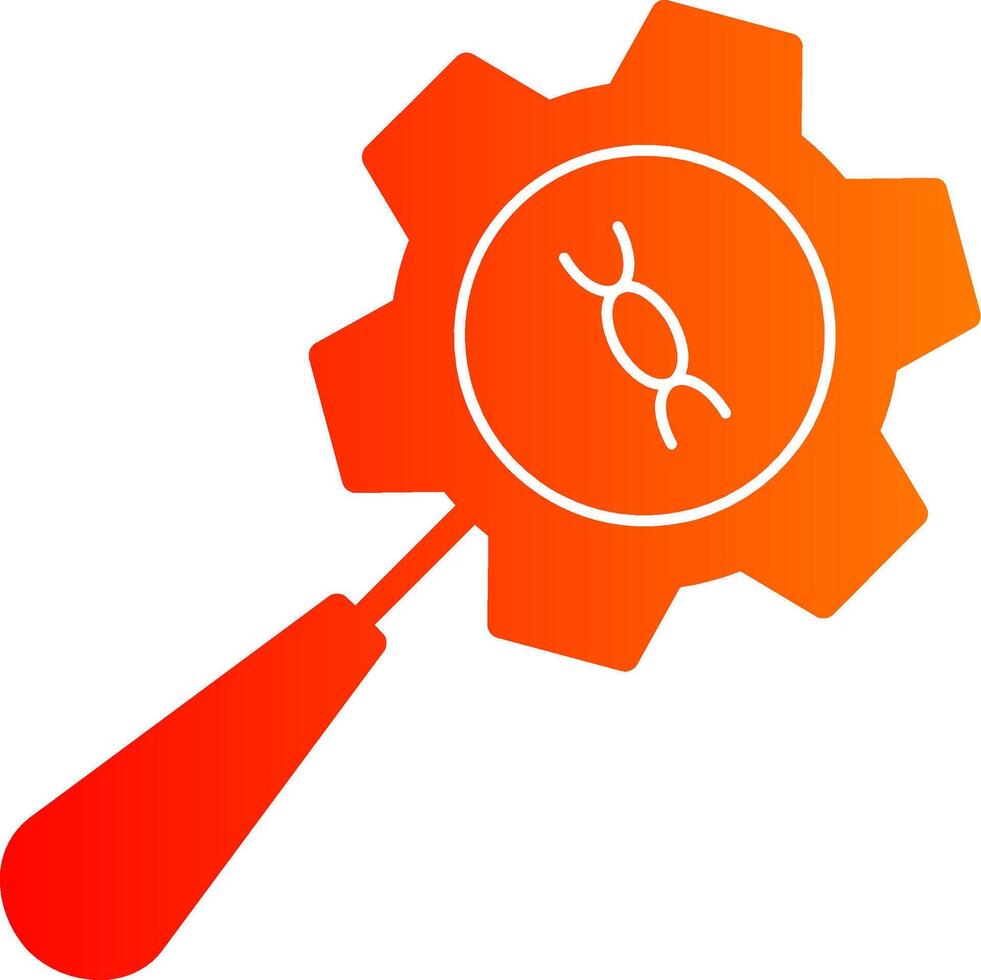 DNA Search Icon vector