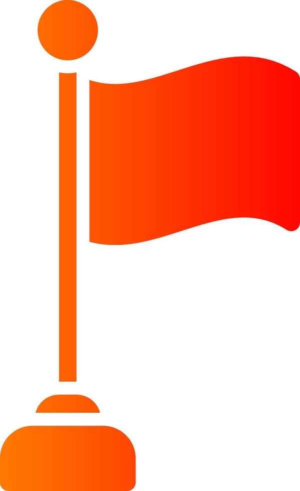 Flag Glyph Gradient Icon vector