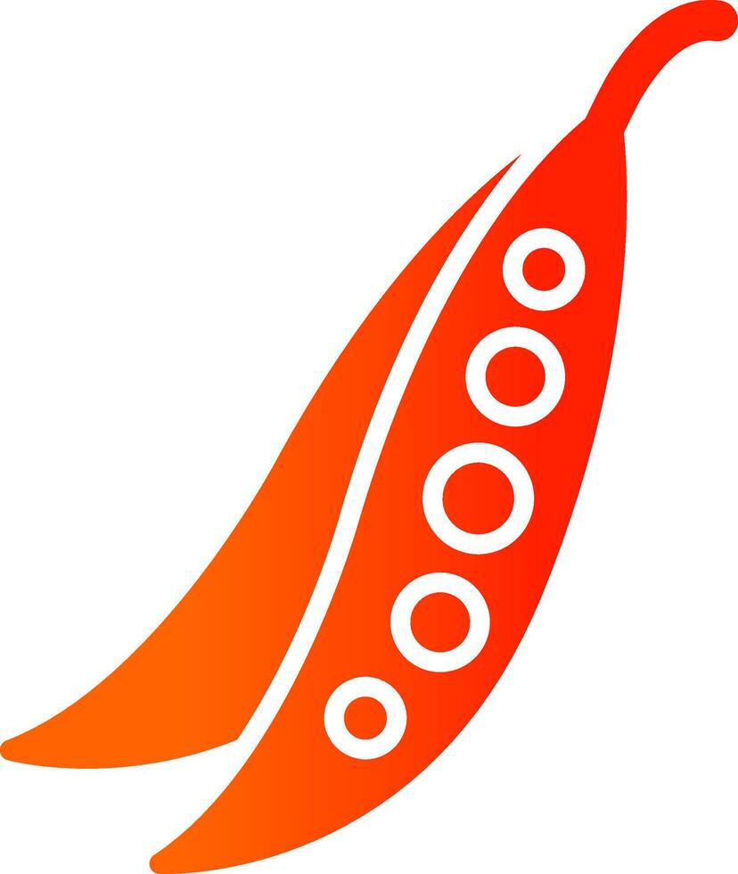 Pea Glyph Gradient Icon vector