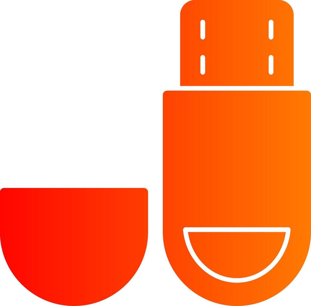 Usb Drive Glyph Gradient Icon vector