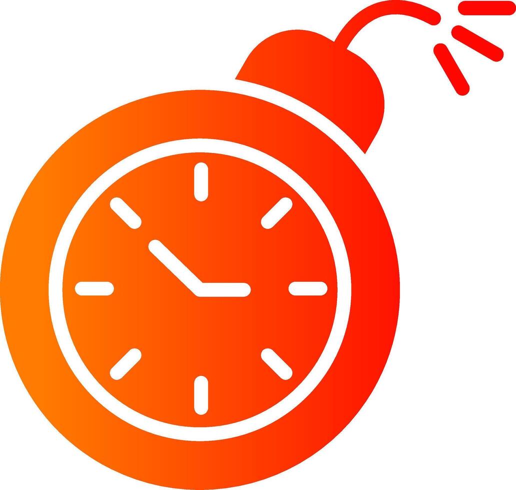 Deadline Glyph Gradient Icon vector