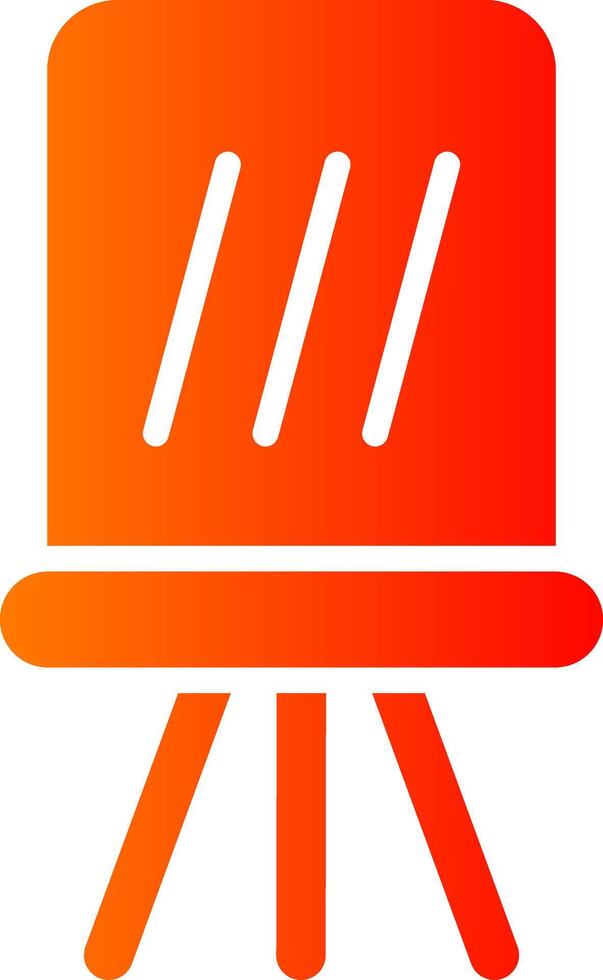 Easel Glyph Gradient Icon vector