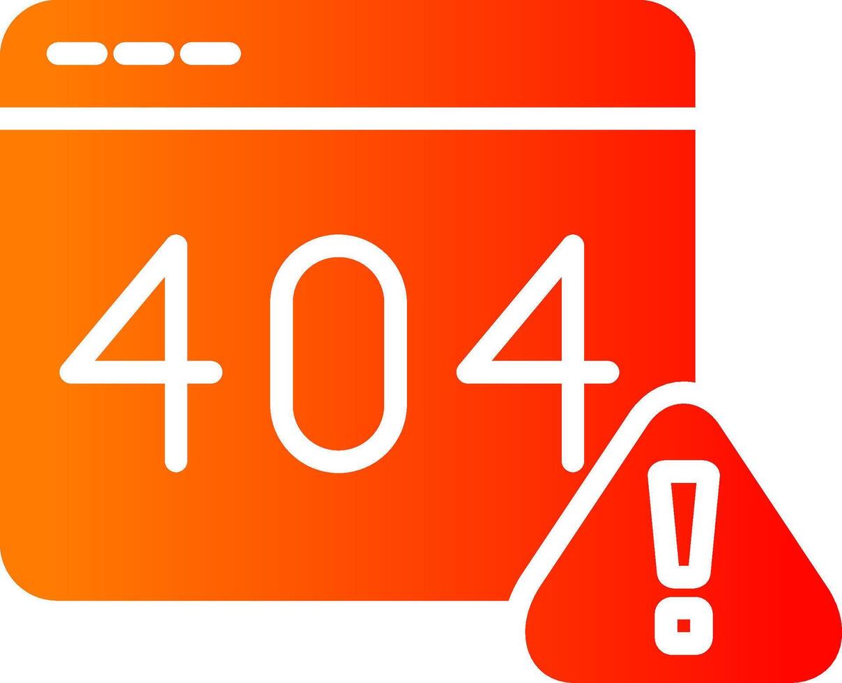Error404 Glyph Gradient Icon vector