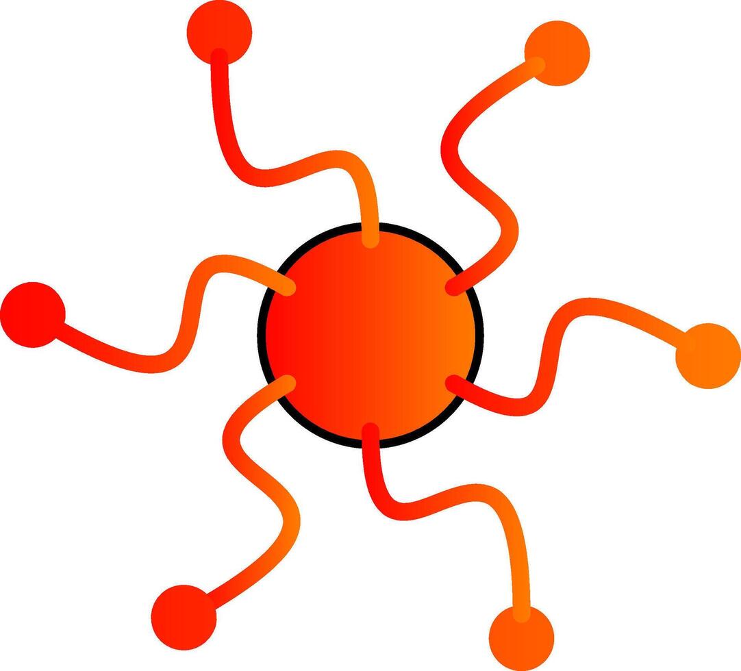 Mind Map Glyph Gradient Icon vector